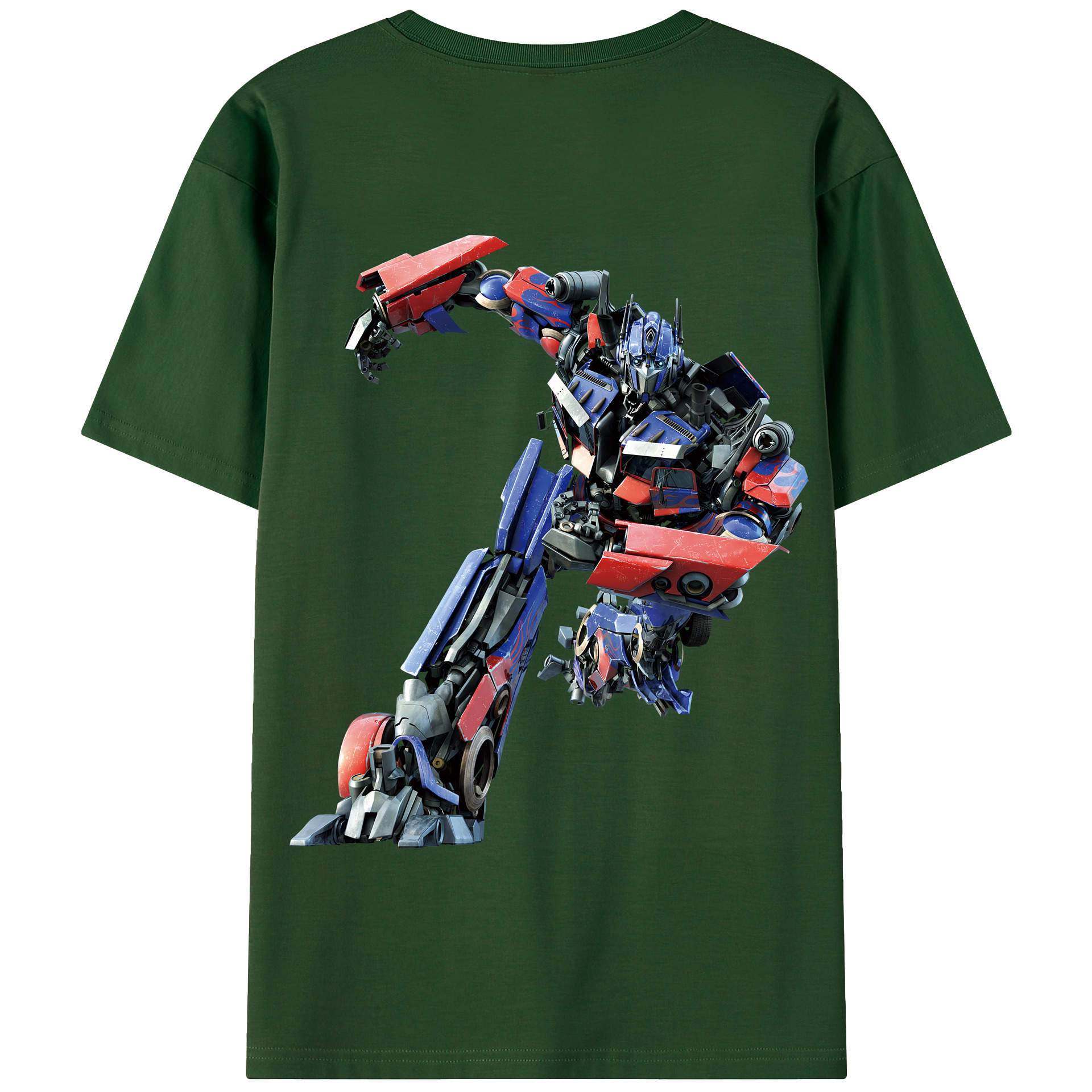 （画像用） Transformers トランスフォーマー 綿100％半袖Tシャツ（背面プリント）